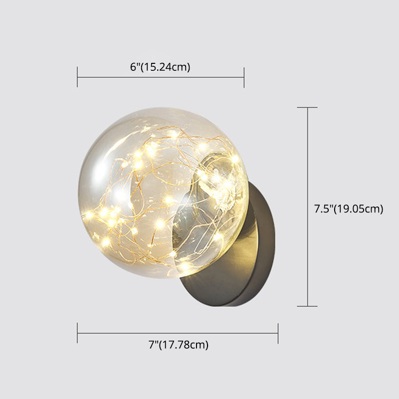 Frendorf | 1 Licht Glas Schirm Wandmontage Licht Fixture Kreative Stern Wandleuchte für Nachttisch
