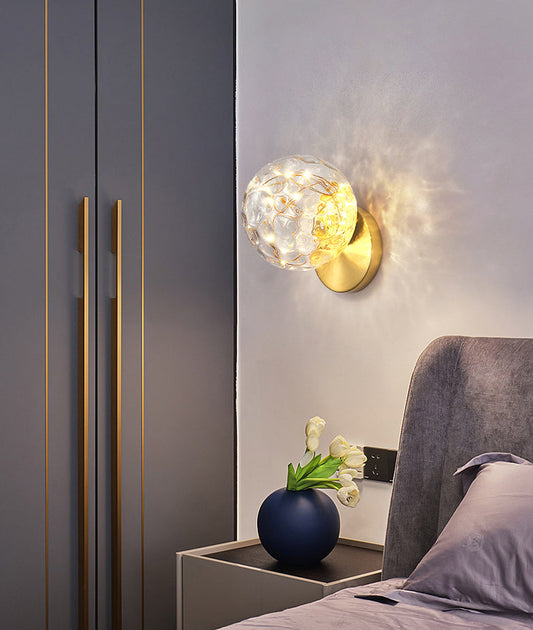 Frendorf | 1 Licht Glas Schirm Wandmontage Licht Fixture Kreative Stern Wandleuchte für Nachttisch