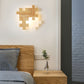 Frendorf | Jigsaw Puzzle Wandmontage Lampe Kreative LED Holz und Acryl Schatten Scone Licht für Schlafzimmer