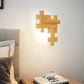 Frendorf | Jigsaw Puzzle Wandmontage Lampe Kreative LED Holz und Acryl Schatten Scone Licht für Schlafzimmer