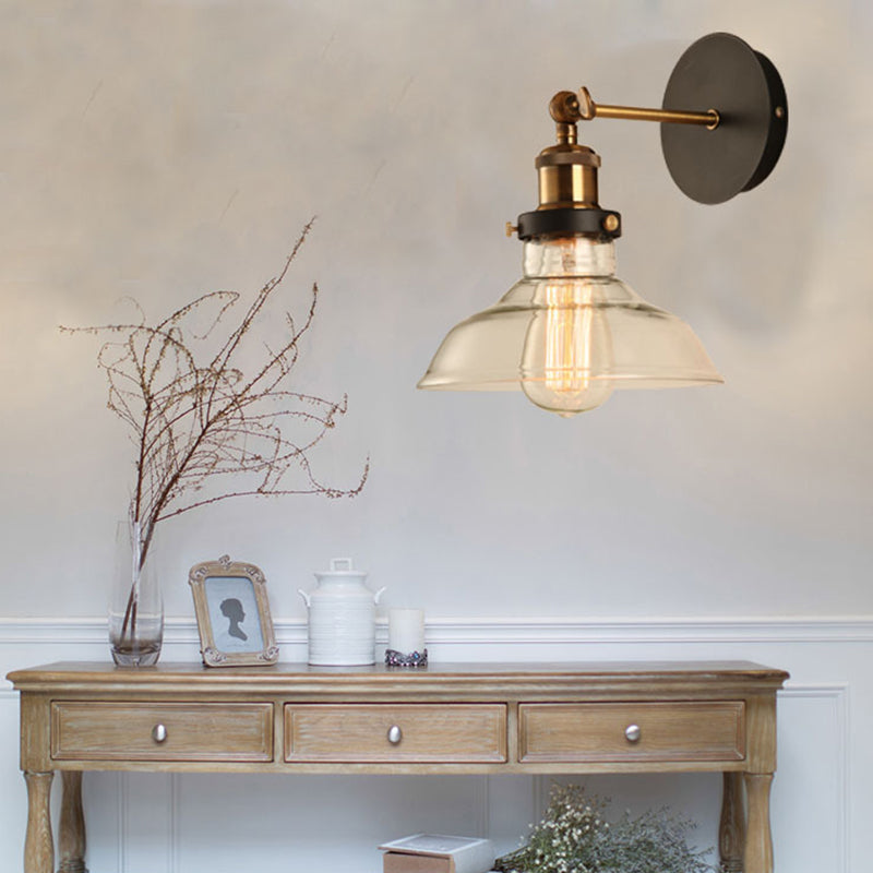 Frendorf | Bar Innenraumdekoration Wand sconce Glas Shade Wandbeleuchtung mit goldener Armierung