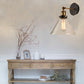 Frendorf | Bar Innenraumdekoration Wand sconce Glas Shade Wandbeleuchtung mit goldener Armierung