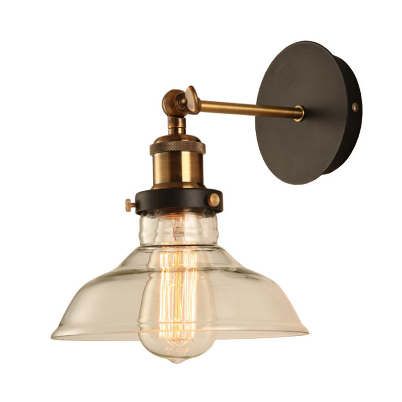 Frendorf | Bar Innenraumdekoration Wand sconce Glas Shade Wandbeleuchtung mit goldener Armierung