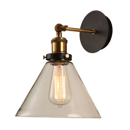 Frendorf | Bar Innenraumdekoration Wand sconce Glas Shade Wandbeleuchtung mit goldener Armierung