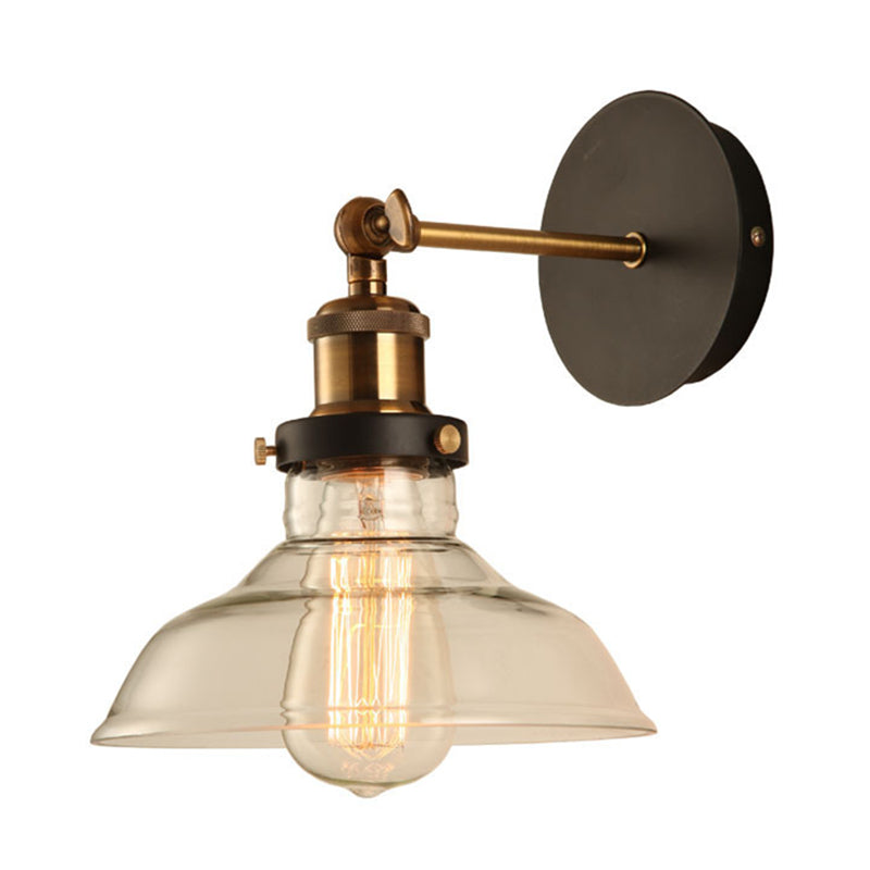 Frendorf | Bar Innenraumdekoration Wand sconce Glas Shade Wandbeleuchtung mit goldener Armierung