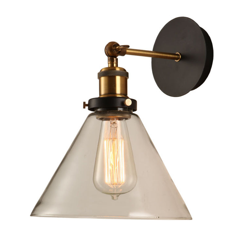 Frendorf | Bar Innenraumdekoration Wand sconce Glas Shade Wandbeleuchtung mit goldener Armierung