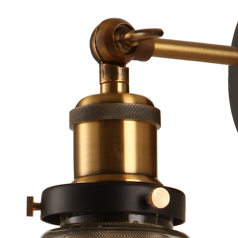 Frendorf | Bar Innenraumdekoration Wand sconce Glas Shade Wandbeleuchtung mit goldener Armierung