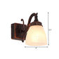 Frendorf | Koperen Koepel Wandlamp Traditionele Opal Glass 1/2/3 Lichten Badkamer Muur Gemonteerde Vanity Licht