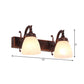 Frendorf | Koperen Koepel Wandlamp Traditionele Opal Glass 1/2/3 Lichten Badkamer Muur Gemonteerde Vanity Licht