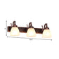 Frendorf | Koperen Koepel Wandlamp Traditionele Opal Glass 1/2/3 Lichten Badkamer Muur Gemonteerde Vanity Licht
