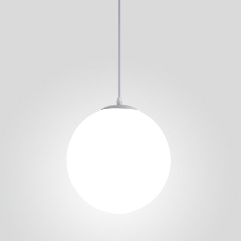 1 Licht Ball Hängeleuchte Moderne Einfache Weiße Glas Deckenpendelleuchte für Bekleidungsgeschäft