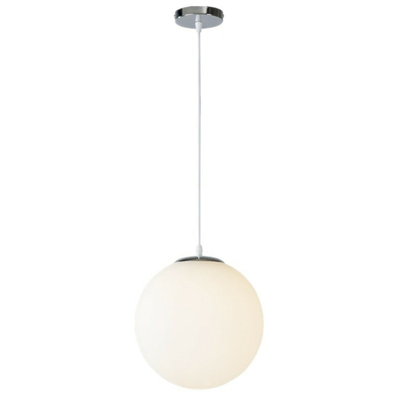 1 Licht Ball Hängeleuchte Moderne Einfache Weiße Glas Deckenpendelleuchte für Bekleidungsgeschäft