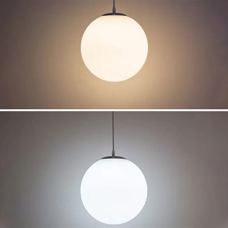 1 Licht Ball Hängeleuchte Moderne Einfache Weiße Glas Deckenpendelleuchte für Bekleidungsgeschäft