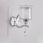 Frendorf | Zylinder Wandleuchte Wandleuchten Moderne Kristall Block 1 Licht Schlafzimmer Wandmontierte Lampe in Chrom