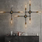 Frendorf | 2/3 Koppen Metalen Wandlamp Colonialistisch Zwart en Goud Gekruiste Woonkamer Wandbevestiging Verlichting