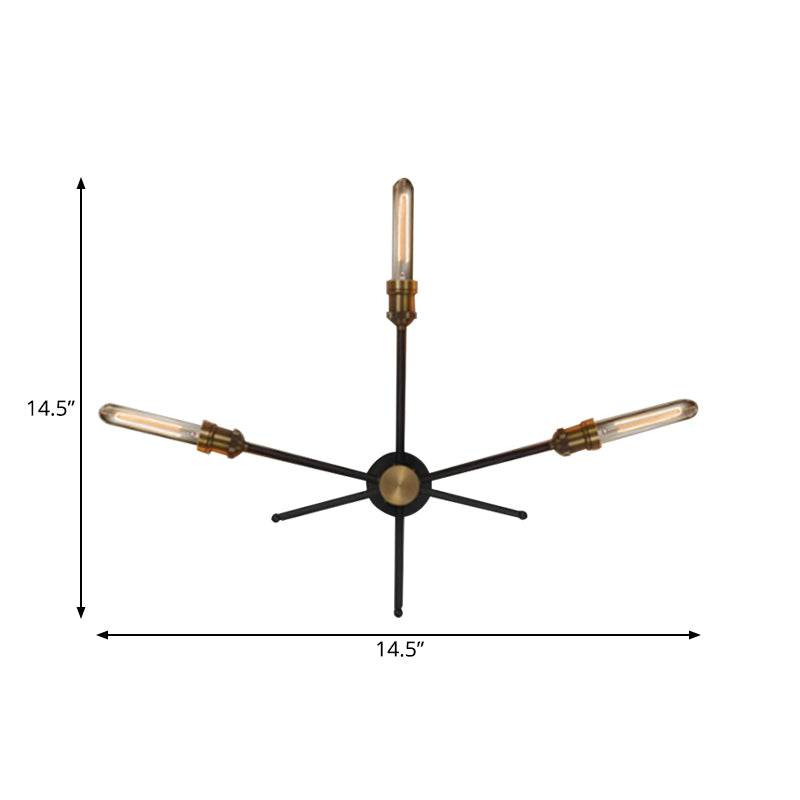 Frendorf | 2/3 Koppen Metalen Wandlamp Colonialistisch Zwart en Goud Gekruiste Woonkamer Wandbevestiging Verlichting