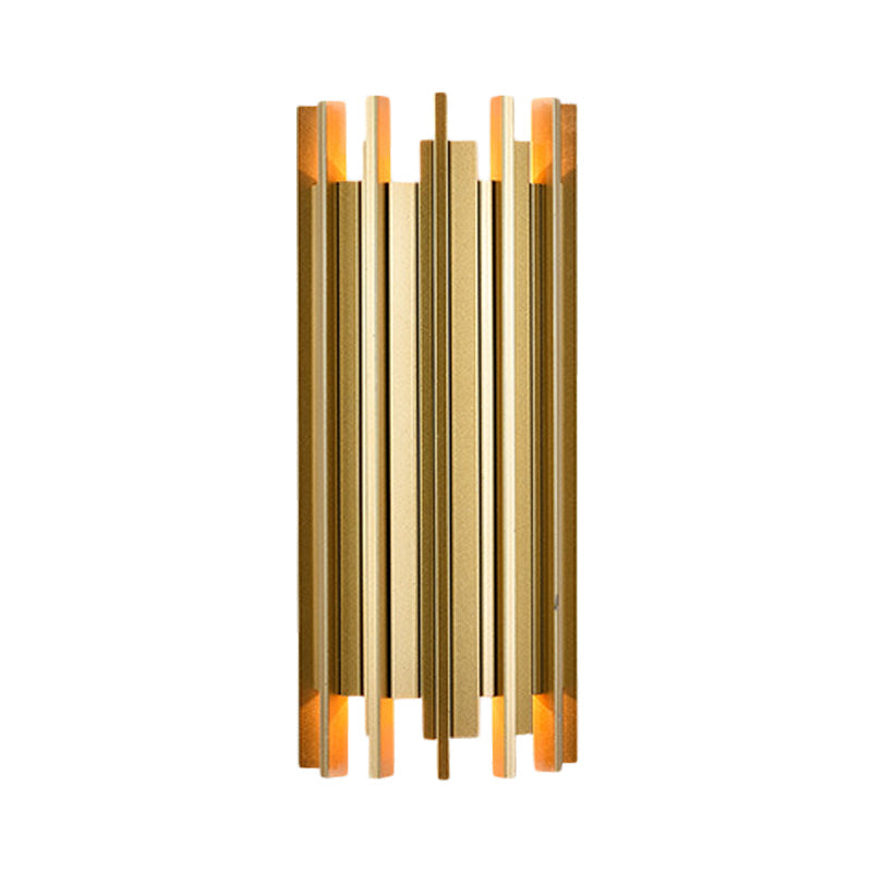 Frendorf | 2 Lampen Cilindrische Wandlamp Hedendaagse Gouden Afwerking IJzeren Wandverlichting, 19.5"/31.5" H
