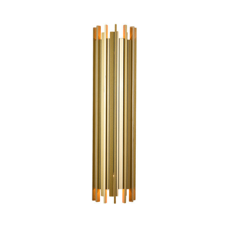 Frendorf | 2 Lampen Cilindrische Wandlamp Hedendaagse Gouden Afwerking IJzeren Wandverlichting, 19.5"/31.5" H