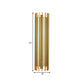 Frendorf | 2 Lampen Cilindrische Wandlamp Hedendaagse Gouden Afwerking IJzeren Wandverlichting, 19.5"/31.5" H