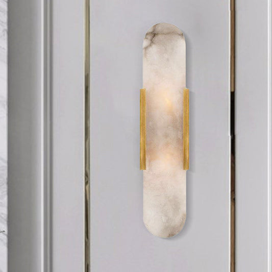 Frendorf | 2 Leuchten Bar Deckenleuchte Kolonial Gold/Schwarzes Marmor Wandbeleuchtung für Esszimmer