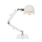 Dome Study Room Reading Lamp Metall 4"/8.5" Breit 1 Licht Industrie Stilvoll Schreibtischbeleuchtung in Weiß, 8"+8"/8"+8"+8" Länge Arm