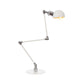 Dome Study Room Reading Lamp Metall 4"/8.5" Breit 1 Licht Industrie Stilvoll Schreibtischbeleuchtung in Weiß, 8"+8"/8"+8"+8" Länge Arm