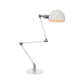 Dome Study Room Reading Lamp Metall 4"/8.5" Breit 1 Licht Industrie Stilvoll Schreibtischbeleuchtung in Weiß, 8"+8"/8"+8"+8" Länge Arm