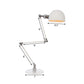 Dome Study Room Reading Lamp Metall 4"/8.5" Breit 1 Licht Industrie Stilvoll Schreibtischbeleuchtung in Weiß, 8"+8"/8"+8"+8" Länge Arm