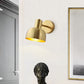 Frendorf | Verstelbare 1 Kop Mini Wandlamp Eenvoudige Gouden Afwerking IJzeren Ronde Wandspotlight, 5"/5,5" Breed