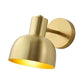 Frendorf | Verstelbare 1 Kop Mini Wandlamp Eenvoudige Gouden Afwerking IJzeren Ronde Wandspotlight, 5"/5,5" Breed