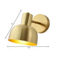 Frendorf | Verstelbare 1 Kop Mini Wandlamp Eenvoudige Gouden Afwerking IJzeren Ronde Wandspotlight, 5"/5,5" Breed