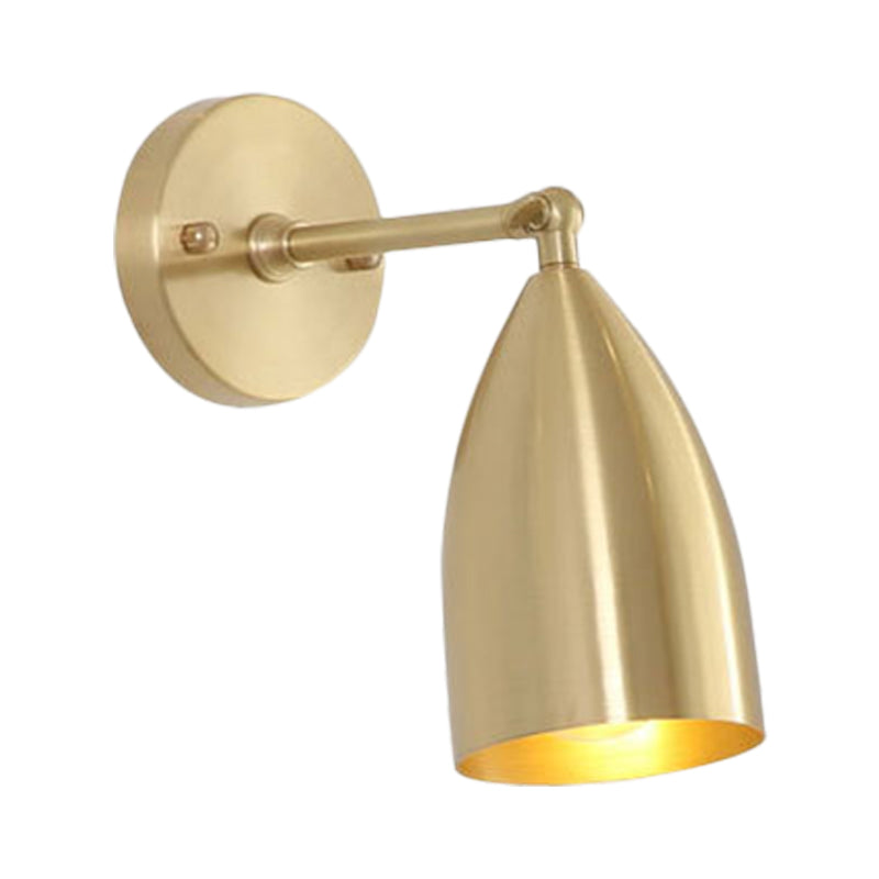 Frendorf | 4"/7.5"/12" W 1 Bulb Wandlamp Moderne Stijl Tapered/Drum/Oval Messing Binnen Wandgemonteerde Verlichting in Goud