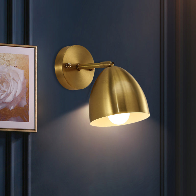 Frendorf | 4"/7.5"/12" W 1 Bulb Wandlamp Moderne Stijl Tapered/Drum/Oval Messing Binnen Wandgemonteerde Verlichting in Goud