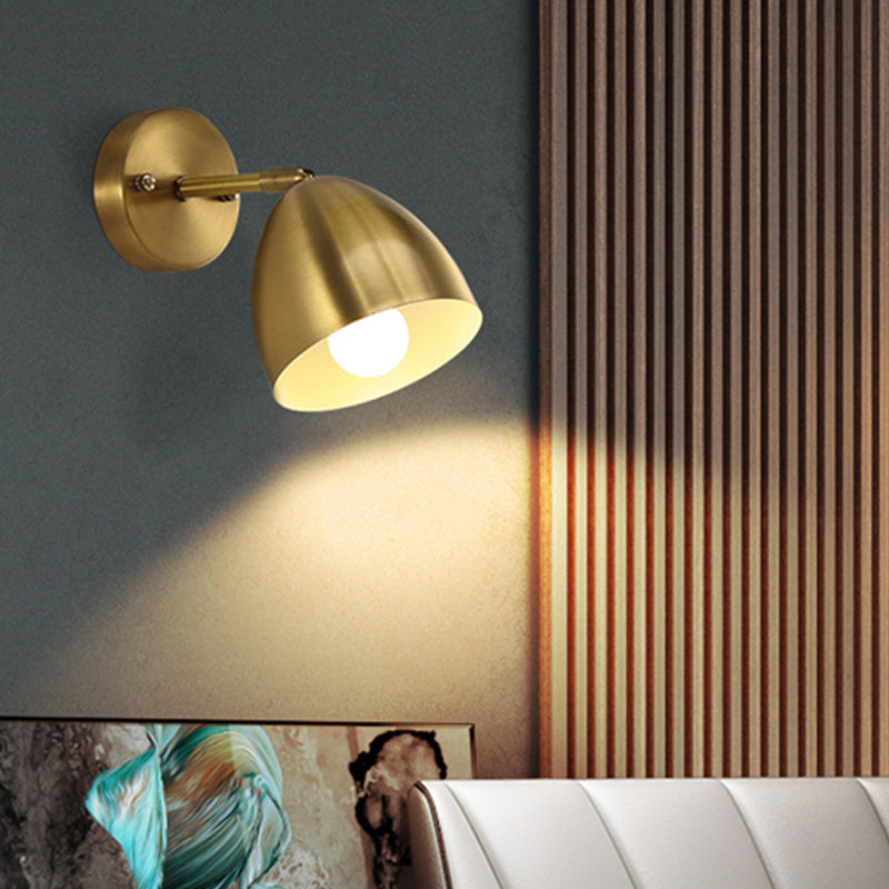 Frendorf | 4"/7.5"/12" W 1 Bulb Wandlamp Moderne Stijl Tapered/Drum/Oval Messing Binnen Wandgemonteerde Verlichting in Goud