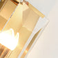 Frendorf | Metalen Rechthoekige Wandlamp Licht Minimalistisch 1 Hoofd Zwart/Messing Afwerking Wandverlichting met Helder/Vorstwerk Kristallen Paneel Schaduw