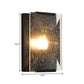 Frendorf | Metalen Rechthoekige Wandlamp Licht Minimalistisch 1 Hoofd Zwart/Messing Afwerking Wandverlichting met Helder/Vorstwerk Kristallen Paneel Schaduw