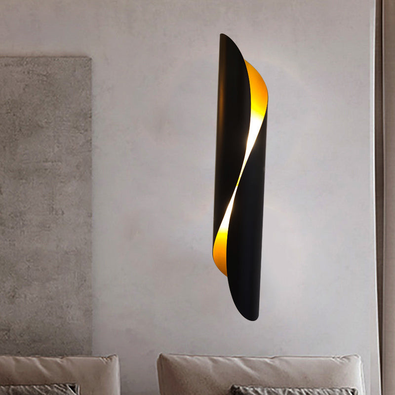 Frendorf | 2-Kopf Rollen Flush Mount Wandleuchte Minimalismus Schwarz/Weiß Metall Wandbeleuchtung