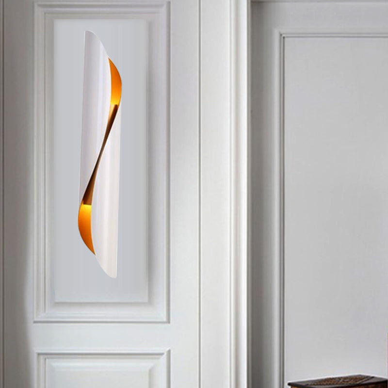 Frendorf | 2-Kopf Rollen Flush Mount Wandleuchte Minimalismus Schwarz/Weiß Metall Wandbeleuchtung