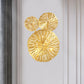 Frendorf | 3/6/7 Köpfe Messing Wandmontage Lampe Asiatischer Stil Gold-Finish Geätztes Lotusblatt Wandlicht Wandleuchte