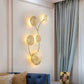 Frendorf | 3/6/7 Köpfe Messing Wandmontage Lampe Asiatischer Stil Gold-Finish Geätztes Lotusblatt Wandlicht Wandleuchte