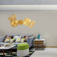 Frendorf | 3/6/7 Köpfe Messing Wandmontage Lampe Asiatischer Stil Gold-Finish Geätztes Lotusblatt Wandlicht Wandleuchte