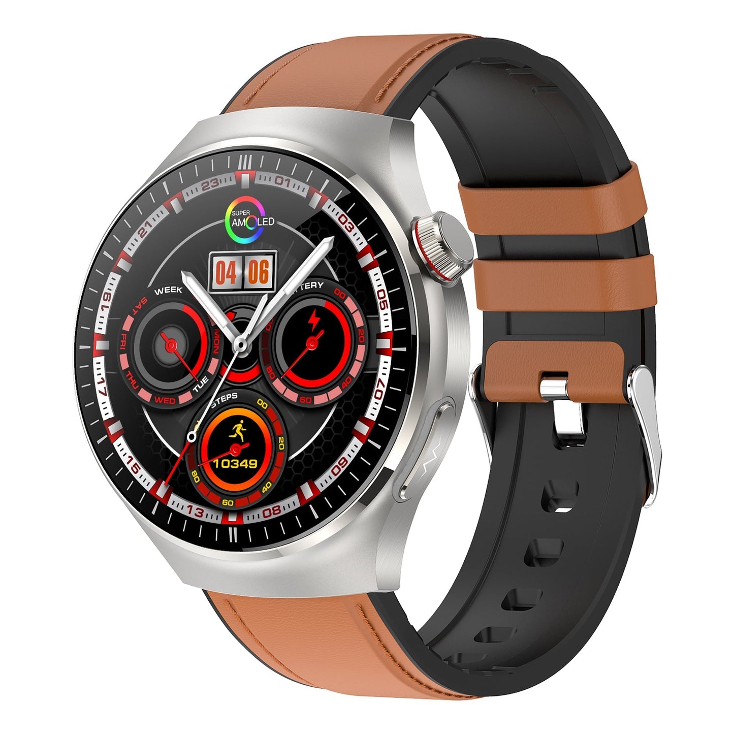 Frendorf | KH26 Ein-Klick-Mikro-Untersuchung von Fünf Organen Gesundheitsüberwachung Blutglukose Blutlipide Harnsäure Blutdruck Blutsauerstoff SOS Smartwatch