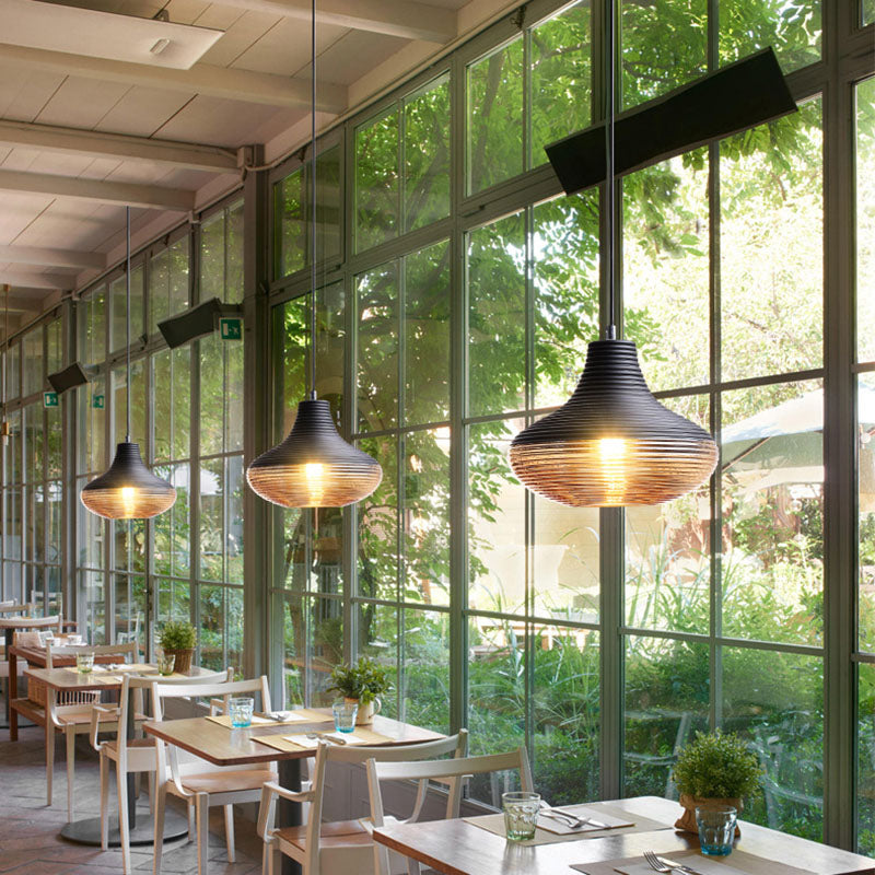 Frendorf | Auralite Pendelleuchte im skandinavischen Stil | Zylinder-Oval Design | Eisen & Glas | 1 Licht für Wohnzimmer