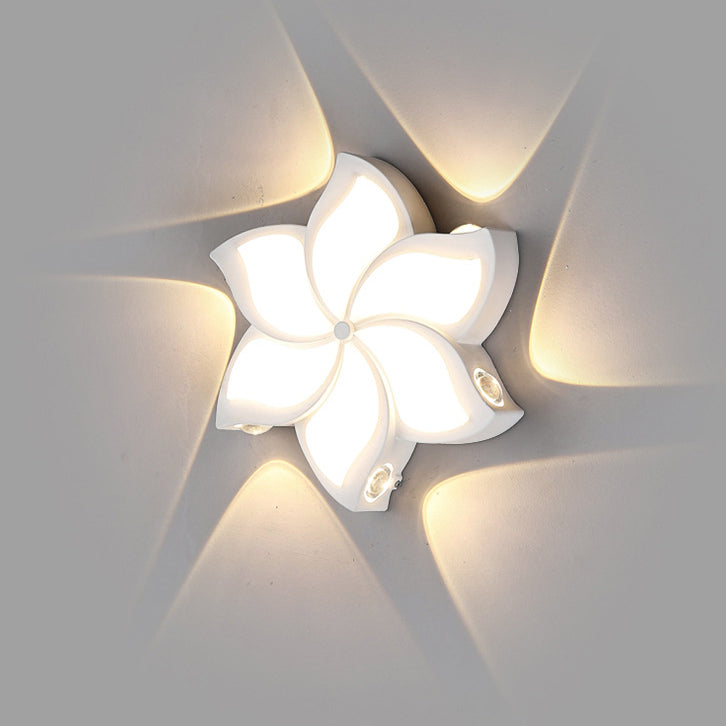 Zeitgenössische Einfachheit Aluminium Pinwheel Acrylschirm LED Wandleuchte Lampe für Schlafzimmer