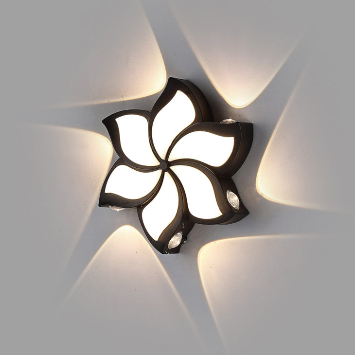 Zeitgenössische Einfachheit Aluminium Pinwheel Acrylschirm LED Wandleuchte Lampe für Schlafzimmer