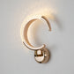 Modern Luxury Rose Gold Iron Circle Ring Acrylic Shade LED Wall Sconce Lamp For Bedroom