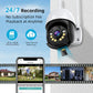 2MP WLAN PTZ Sicherheitskamera, AI Menschenerkennung, Nachtsicht, Zwei-Wege-Audio, IP66 wasserdicht, Fernbedienung