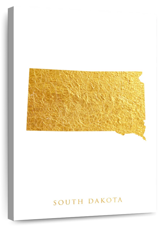 Frendorf | South Dakota Gold Map Wandkunst