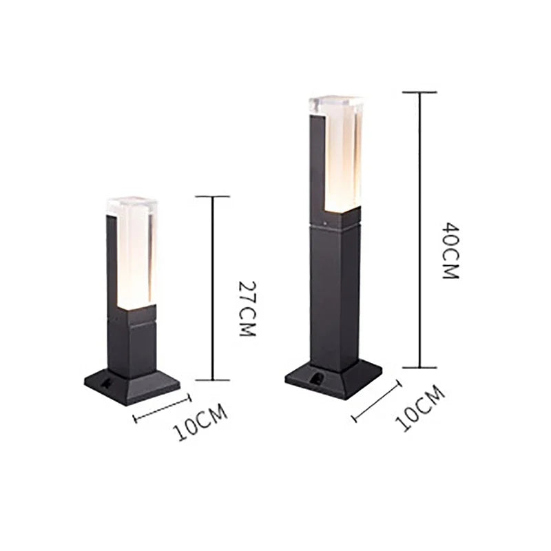 Elegante Solar-Post-Lichter