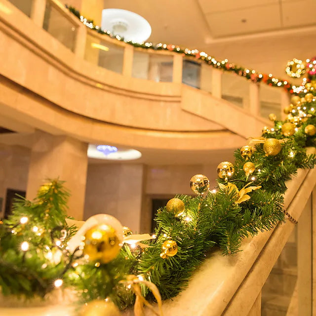 Frendorf | 2,7 Meter Weihnachts Rattan Girlande Dekorativ